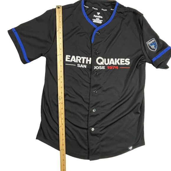 Fanatics San Jose Earthquakes Mens Size M Jersey Quakes Fan Activewear Button - Picture 7 of 10
